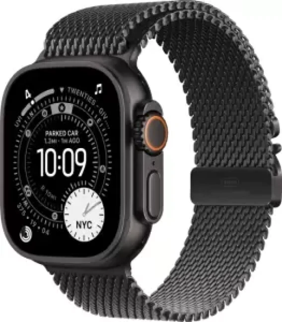 Умные часы Apple Watch Ultra 3 LTE 49 мм (титановый корпус, черный/черный, миланская петля L