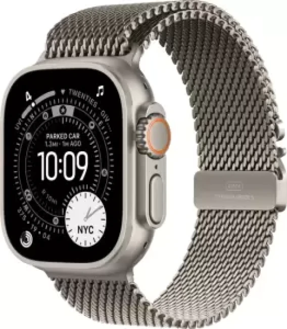 Умные часы Apple Watch Ultra 3 LTE 49 мм (титановый корпус, природный/природный, миланская петля M)