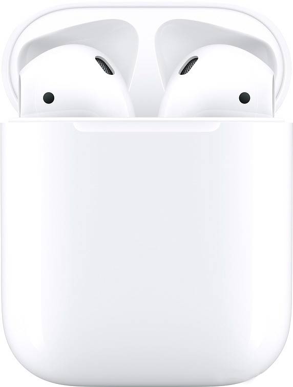 Гарнитура Apple AirPods 2 с зарядным футляром - фото