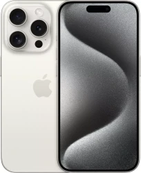 Смартфон Apple iPhone 15 Pro 256GB (белый титан) - фото