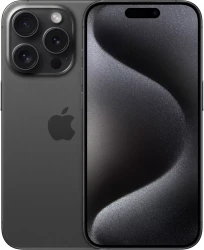Смартфон Apple iPhone 15 Pro 128GB (черный титан) - фото