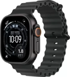 Умные часы Apple Watch Ultra 3 LTE 49 мм (титановый корпус, черный/черный, ремешок из эластомера) - фото