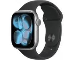 Умные часы Apple Watch Series 11 46 мм (алюминиевый корпус, космический серый/черный, спортивный силиконовый ремешок M/L) - фото